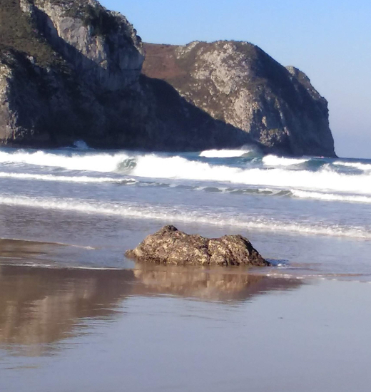 a una preciosa playa
